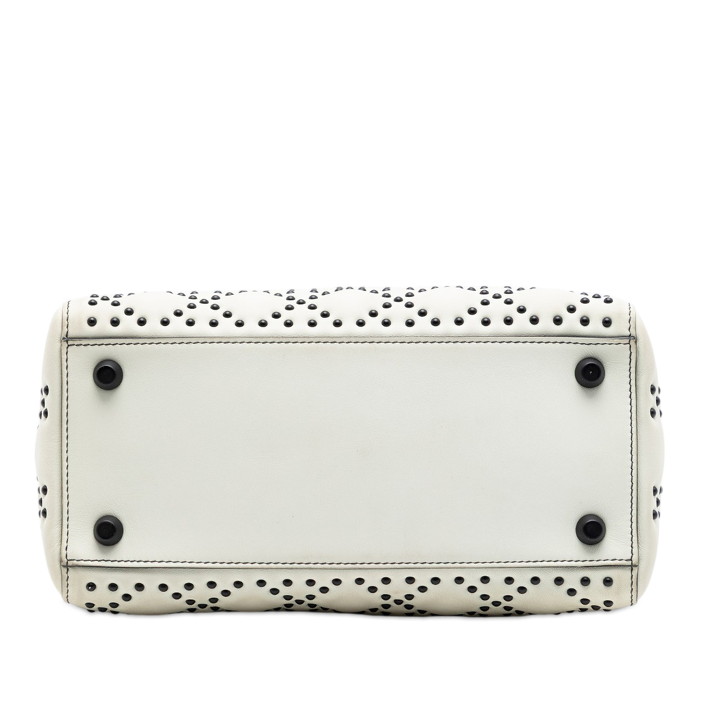 Pre-Loved Dior Medium Lambskin Cannage Studded Supple Lady Dior - Picture 3 of 8